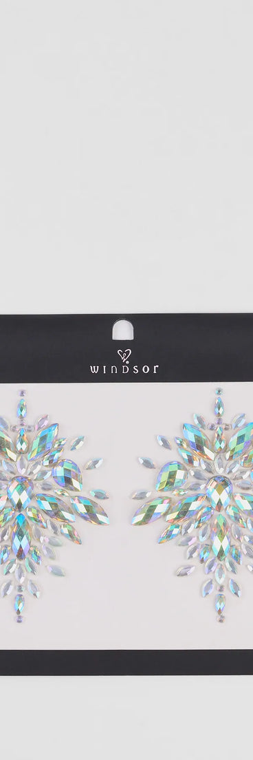 The Glam Rhinestone Pasties brings edge and energy to your vibe, ready to elevate any festival look or concert outfit.