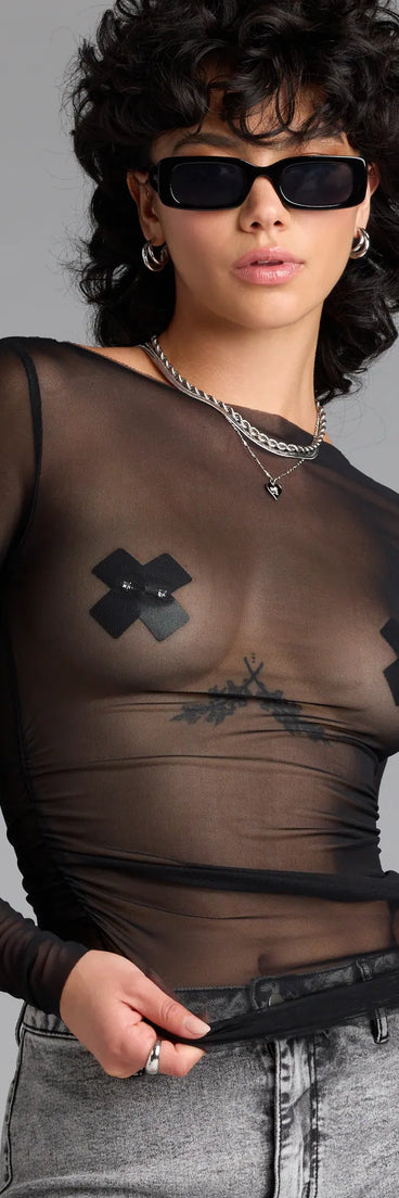 The Rhinestone Pierced Pasties in black brings edge and energy to your vibe, ready to elevate any festival look or concert outfit.