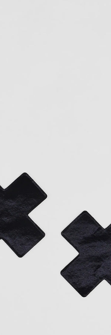 The X Vinyl Pasties in black brings edge and energy to your vibe, ready to elevate any festival look or concert outfit.