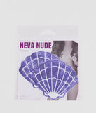 The Mermaid Aesthetic Shimmer Shell Pasties in purple brings edge and energy to your vibe, ready to elevate any festival look or concert outfit.