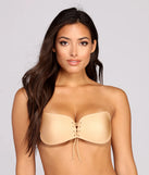 The Adhesive Push Up Bra in natural brings sleek style to any graduation outfit, from cap and gown to after-party.