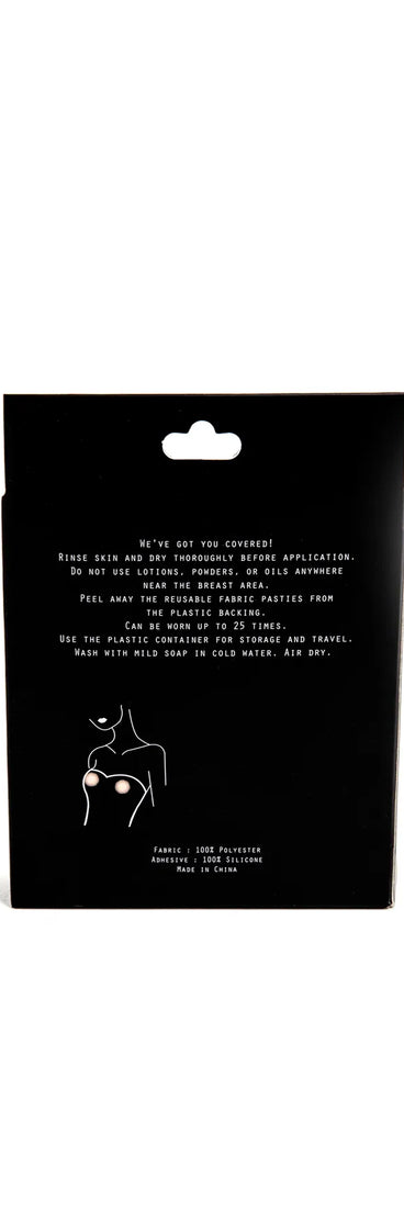 The Reusable Nipple Covers in natural brings sleek style to any graduation outfit, from cap and gown to after-party.