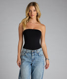 Complete your look with the Sculpt Mode Activated Smoothing Tube Bodysuit, a trendy black top that’s ready to pair with anything in your fall rotation.