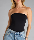 Complete your look with the Sculpt Mode Activated Smoothing Tube Bodysuit, a trendy black top that’s ready to pair with anything in your fall rotation.