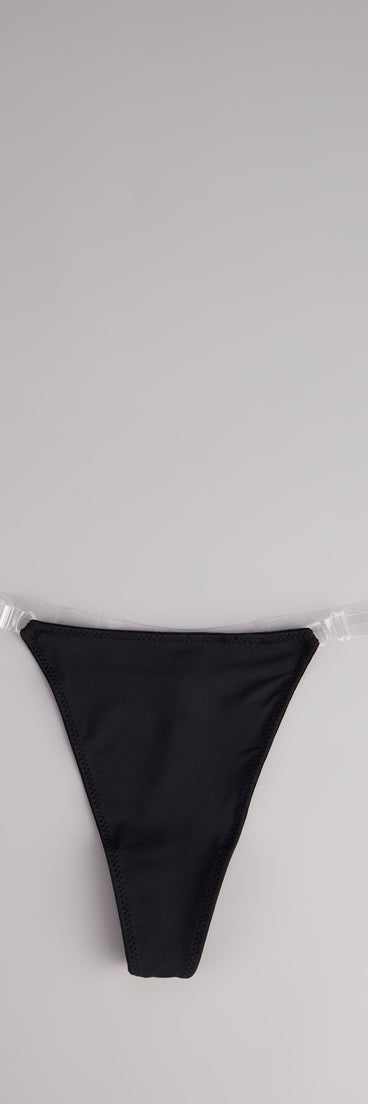 Barely There Clear Strap Thong