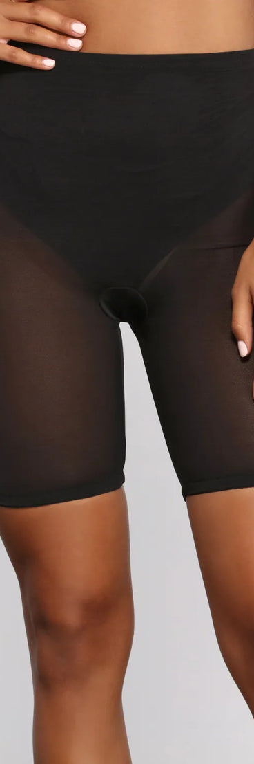 High Waist Mesh Biker Shorts