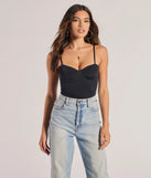 Elevate your winter outfits with the One Sided Sleeveless Cutout Bodysuit, a black bodysuit designed for confident and effortless styling with anything from mini skirts to high-waist jeans.