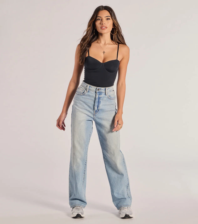 Elevate your winter outfits with the Sculpted Chic Shaper Bodysuit, a black bodysuit designed for confident and effortless styling with anything from mini skirts to high-waist jeans.