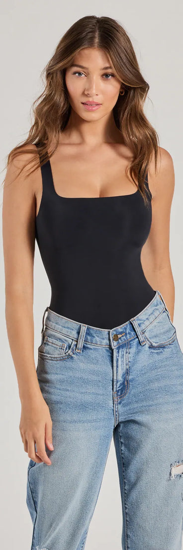 Fab Foundations Sleeveless Square Neck Bodysuit