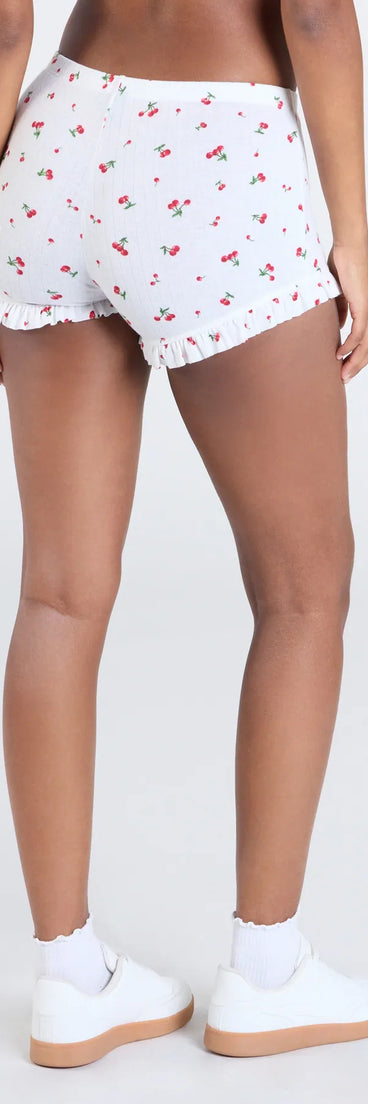 Get inspired with the Sweet Pickings Cherry Print Knit Pajama Shorts, a feed-worthy white piece that’s part of Windsor's updated and curated women’s clothing edit packed with must-have fall outfit ideas.