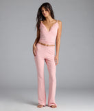 Sweet As Cherries Lace Trim Pajama Top