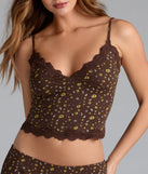 Western Horseshoe Lace Trim Pajama Top