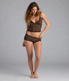 Western Horseshoe Lace Trim Pajama Shorts