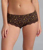 Western Horseshoe Lace Trim Pajama Shorts