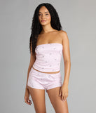 Sip Happens Martini Print Tube Pajama Top