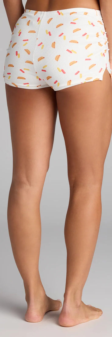 Late Night Bites High-Rise Pajama Shorts