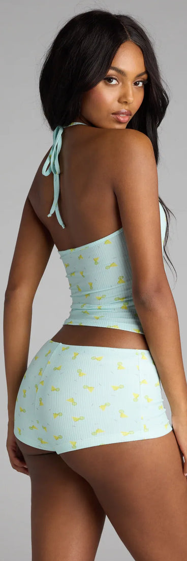 Sippin’ Pretty Margarita Print Pajama Top