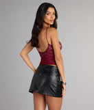 Delicate But Daring Lace Cami Crop Top