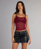 Delicate But Daring Lace Cami Crop Top
