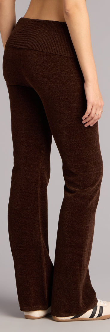 Cozy Girl Chenille Knit Flare Pants