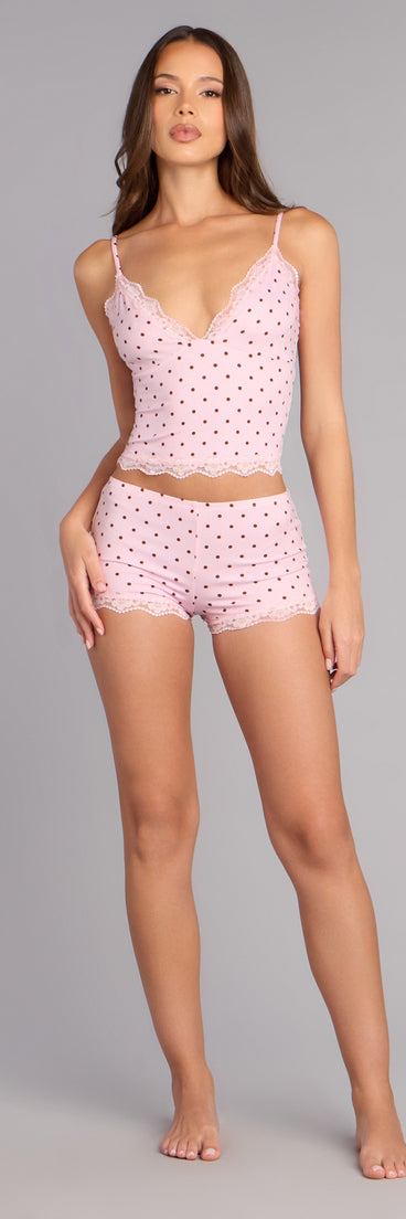 Sweet Dreams Polka Dot Pajama Shorts