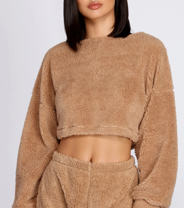 Cozier Than Ever Sherpa PJ Top