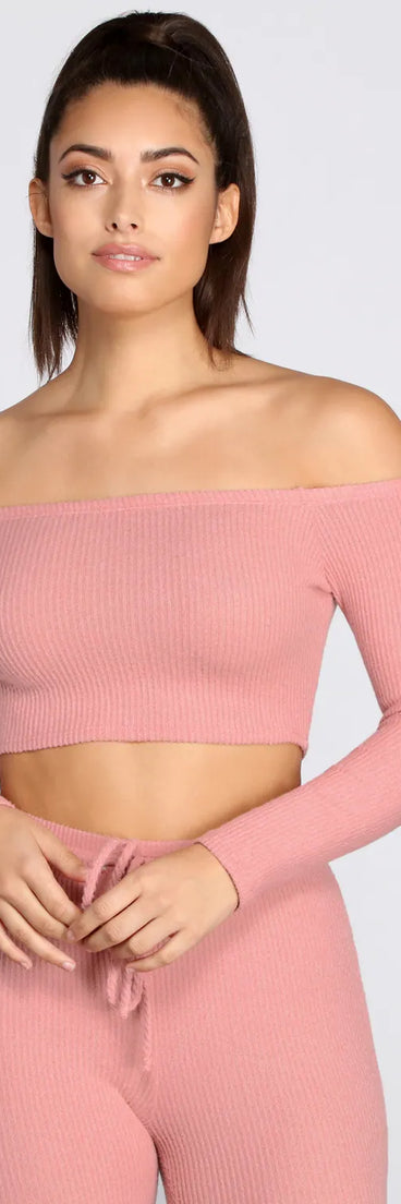 Slow Things Down Lounge Crop Top