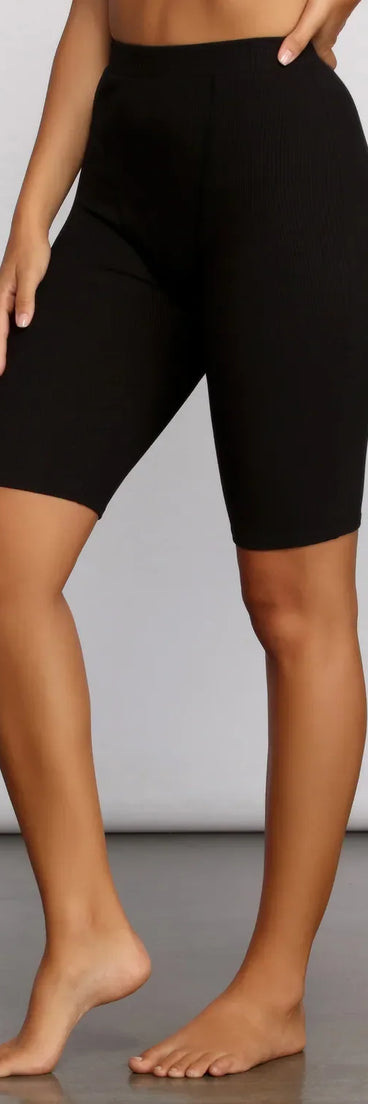 Ribbed Pajama Biker Boxer Shorts