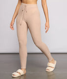 Effortlessly Chic Ribbed Pajama Leggings