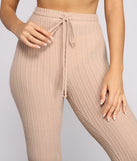Effortlessly Chic Ribbed Pajama Leggings