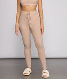 Effortlessly Chic Ribbed Pajama Leggings
