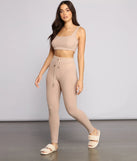 Effortlessly Chic Ribbed Pajama Leggings