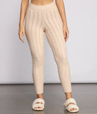 Cozy Moment Cable Knit Pajama Leggings