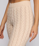 Cozy Moment Cable Knit Pajama Leggings