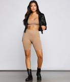 Chic And Seamless Ribbed Biker Shorts