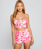 Glam Money Cropped Pajama Cami