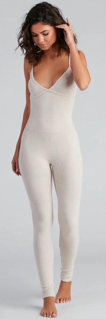 Cozy Must-Have Brushed Knit Jumpsuit