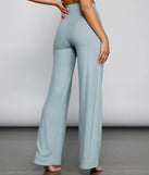 Sleeping In Wide-Leg Pajama Pants