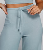 Sleeping In Wide-Leg Pajama Pants