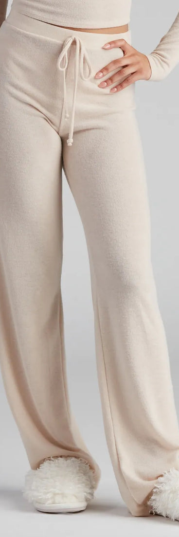 Cozy Ticket Brushed Knit Pajama Pants