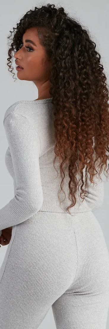 Stylishly Snug Henley Pajama Top