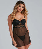 A Lacey Affair Babydoll And Panty Set