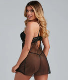 A Lacey Affair Babydoll And Panty Set