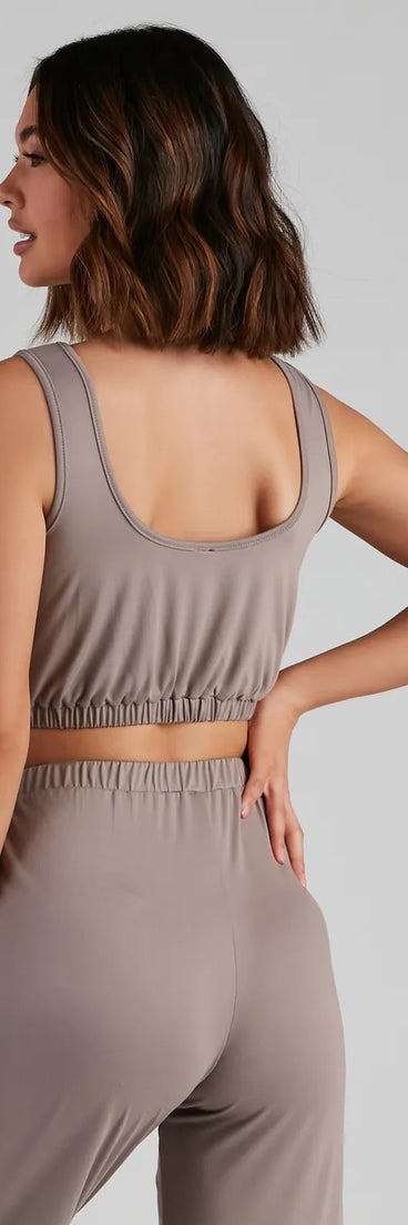 Chill Days Cropped Pajama Tank