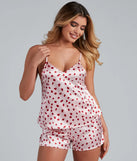 Sweet Vibes Satin Pajama Set