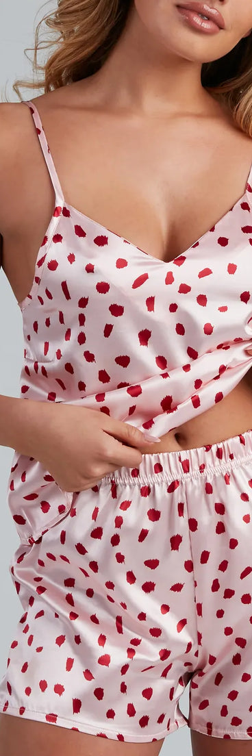 Sweet Vibes Satin Pajama Set