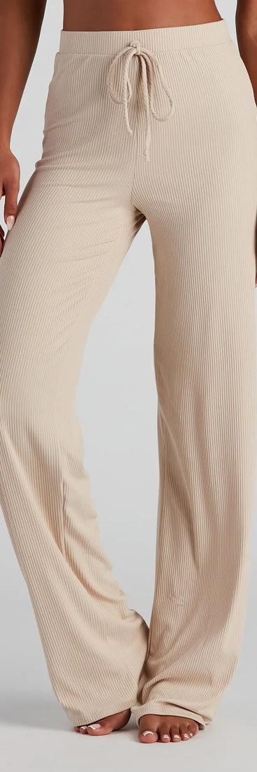 Lounge Goals Wide Leg PJ Pants