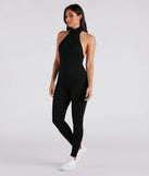 Chic And Seamless Mock Neck Catsuit