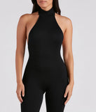 Chic And Seamless Mock Neck Catsuit