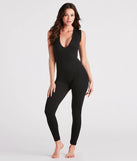 Effortless Essential Sleeveless V-Neck Catsuit